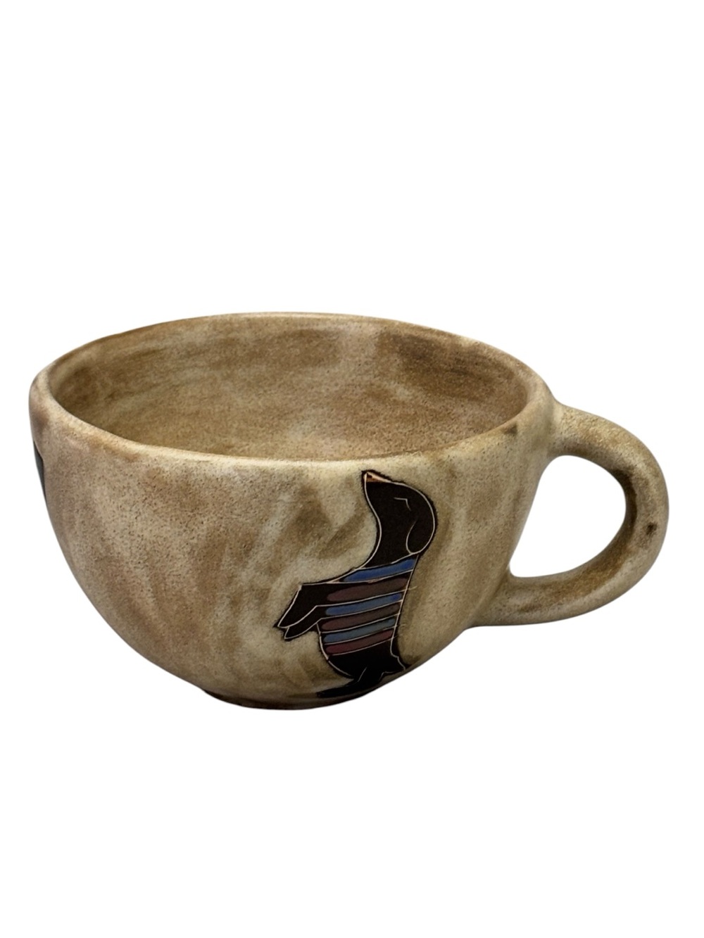 Mara Dog Themed Earth Ware Mexican Artisanal 24 oz Oversize Coffee Soup Mug